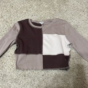 Garage Color block crop top